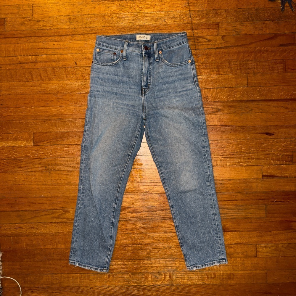 Madewell High Rise Straight Crop Jeans Light Wash‎ Denim Casual Size 26